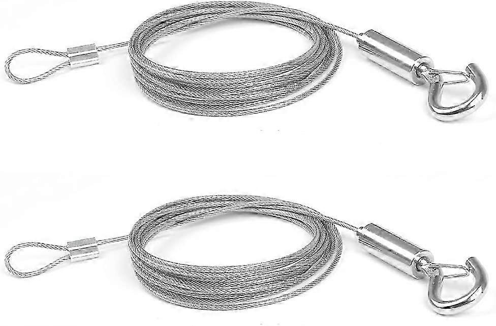 2m Picture Hanging Wire 1.5mm with Loop and Hook Heavy Duty Stainless Steel Adjustable Wire Rope for Light/Lamp, Mirror Hold Up to 30 KG2pcs)