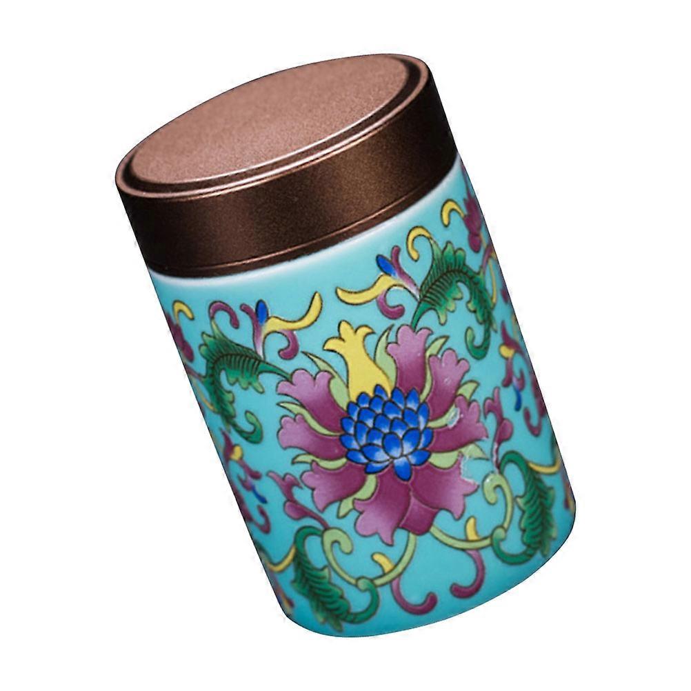 Ceramic Tea-Leaf Jar Portable Holder for Storage Sealed Container