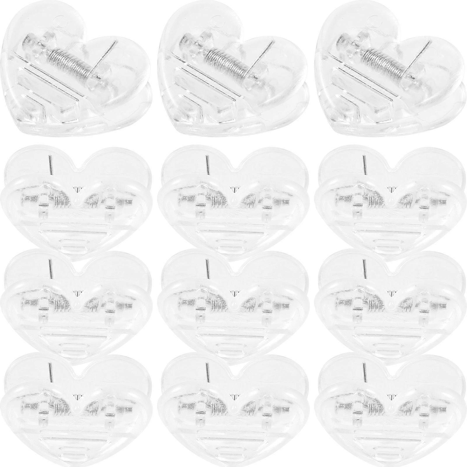 Heart Clips 15Pcs Clear Heart Clips for Fixing with ABS Material
