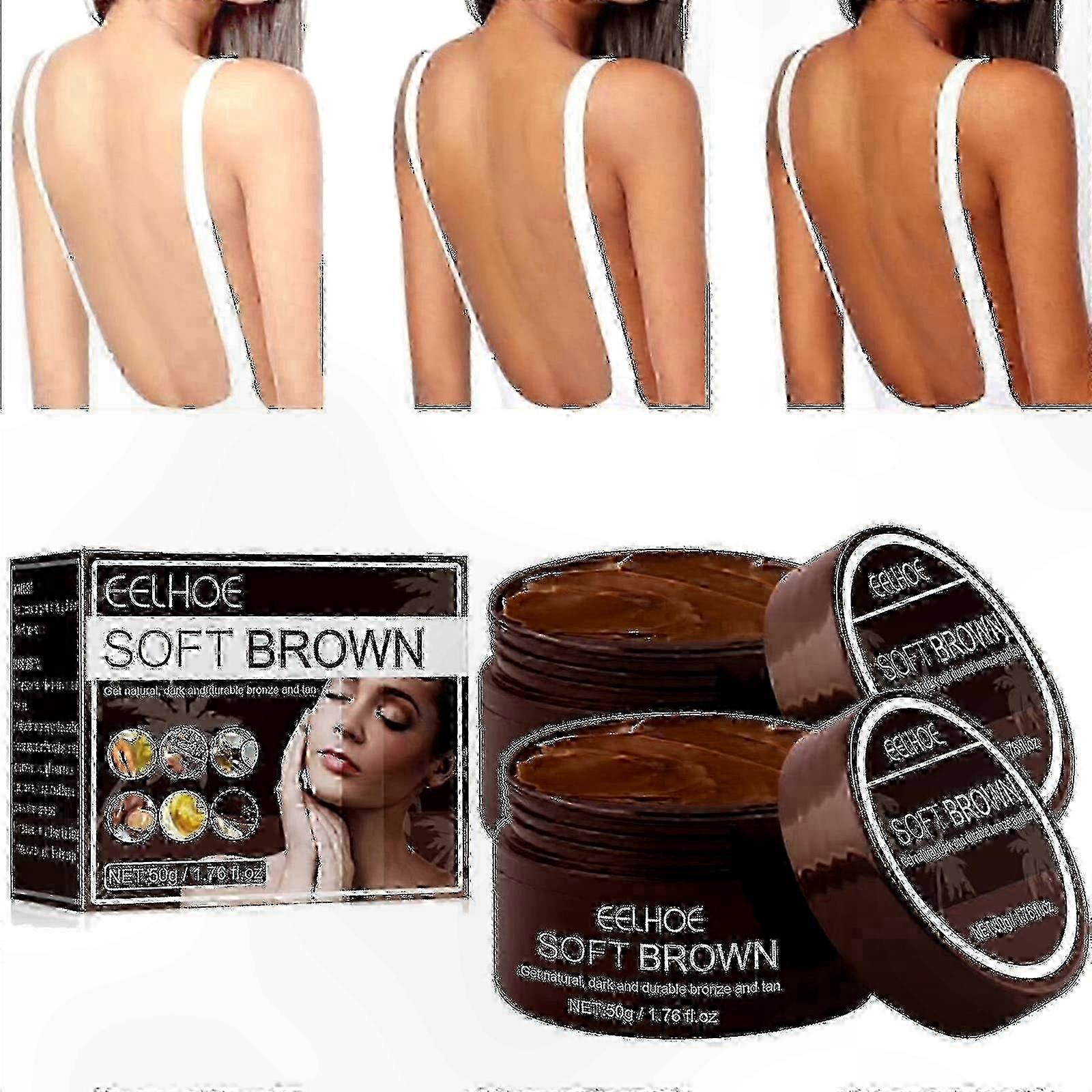 Self-Tanning Gel for Sunbeds, Moisturizing Accelerator Cream, Soft Brown Formula with Hydrating Effect, Sunless Tanning Solution for Radiant Skin