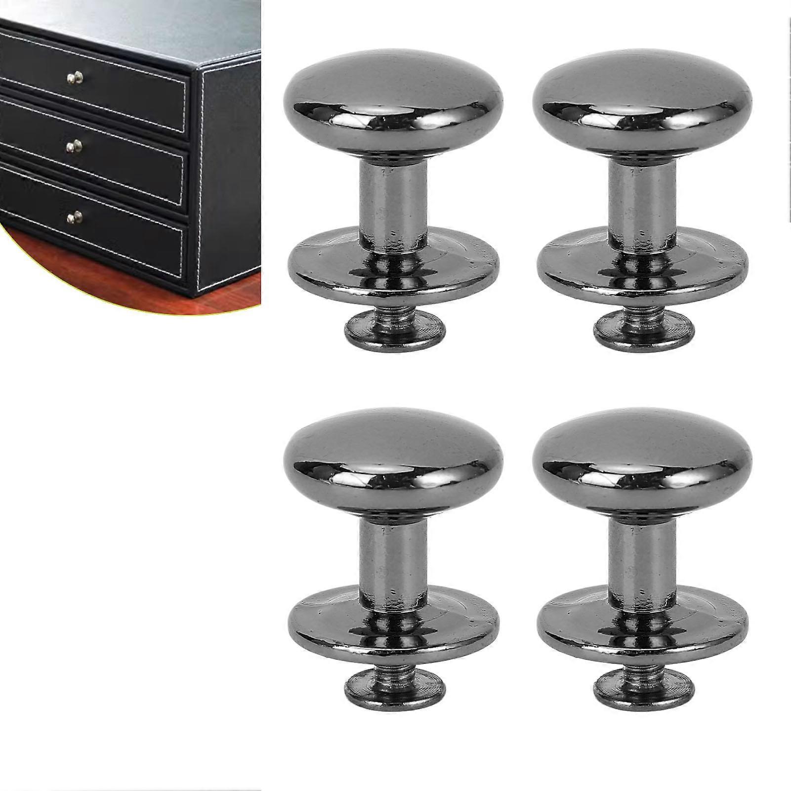 10 Sets 18mm Round Head Button Rivet with 8mm Screw Silver Black