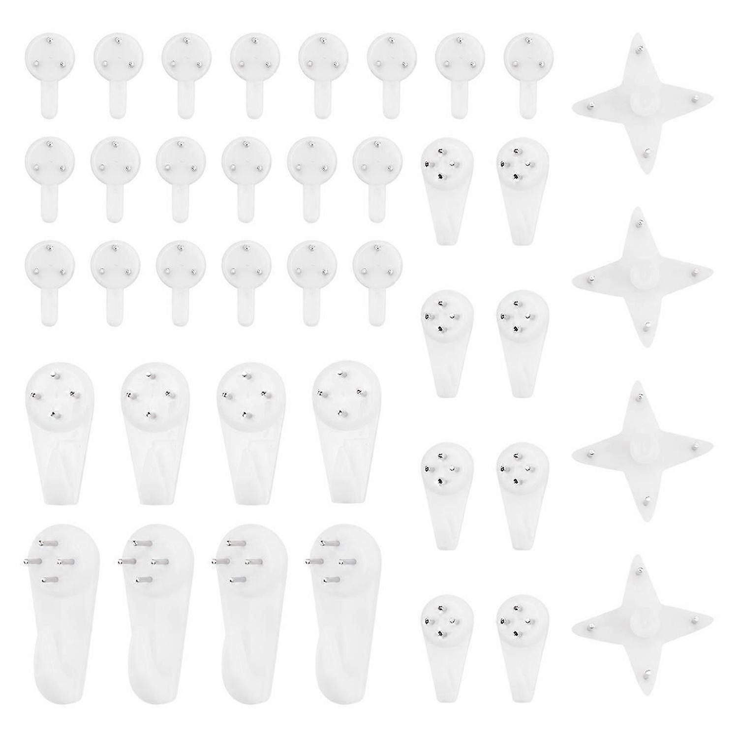 40Pcs Nail Screws Wall Hooks Picture Hangers