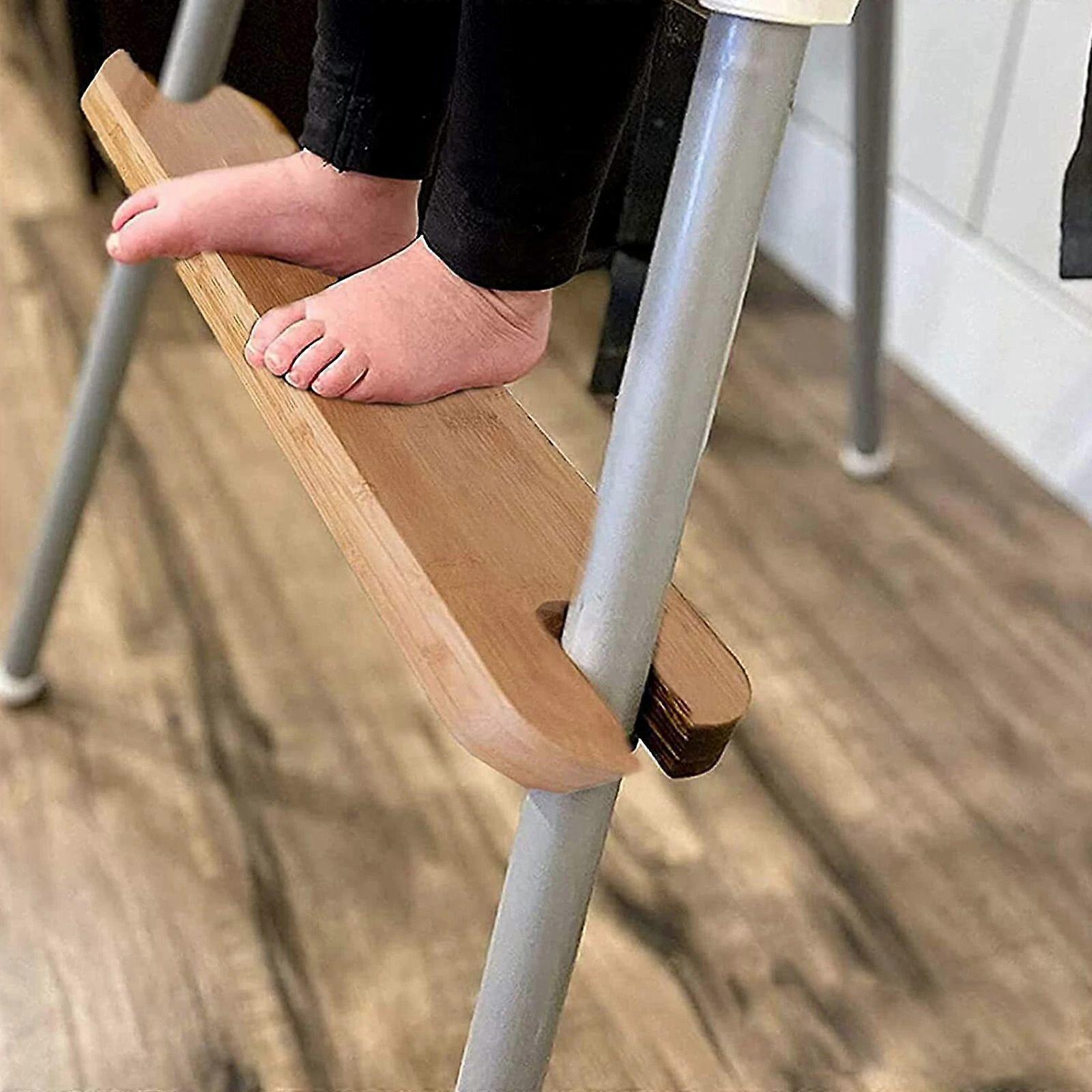 Highchair Footrest Easy Fit For IKEA Antilop Adjustable Height Solid Bamboo