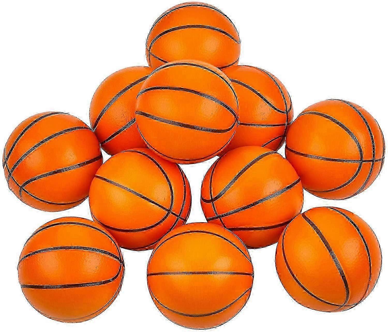 Mini Basketball Stress Balls - (Pack of 12) 1.57 Inch Small Foam Basketballs for Kids, Sports Theme Party Favor Toys Birthday Party Game and Anxi