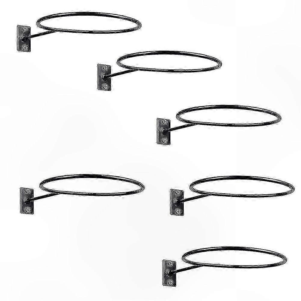 6-Pack Wall-Mounted Ball Display Rack for Basketball, Football, Volleyball, and Soccer Storage Solution