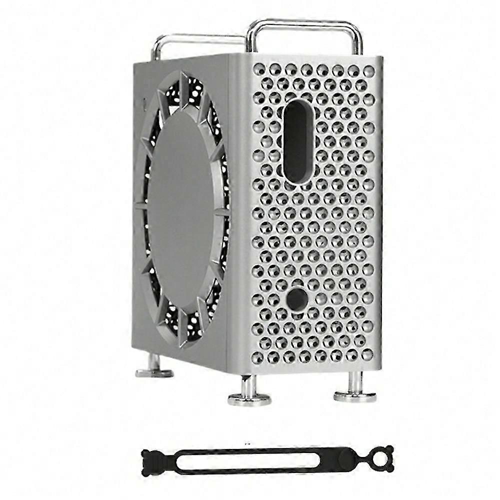 For Apple Mac Mini M4/M4 Pro Protective Case Anti Drop Cooling Shell with Cable Silicone Ties