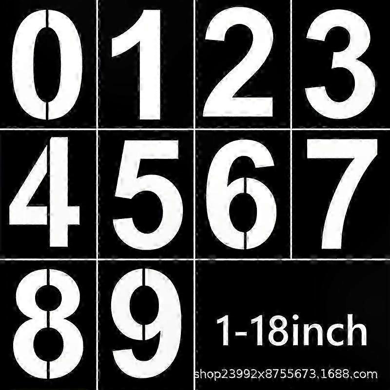 10 Pack Number Stencils 0-9: Durable Reusable Templates for Address, Mailbox, Sign, and Outdoor Projects