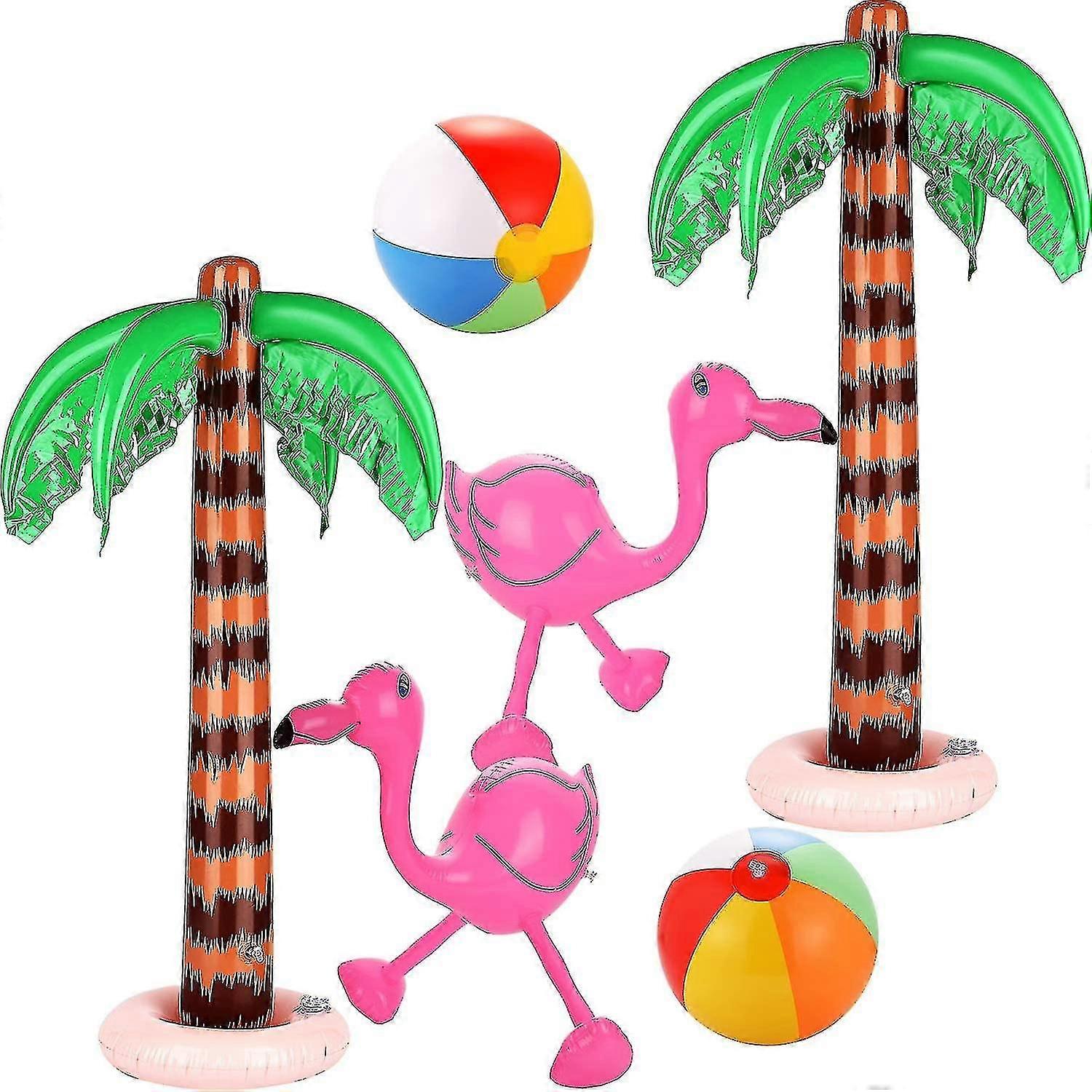 6 Pieces Inflatable Tree Giant Nut Tree O Beach Ball Rainbow S