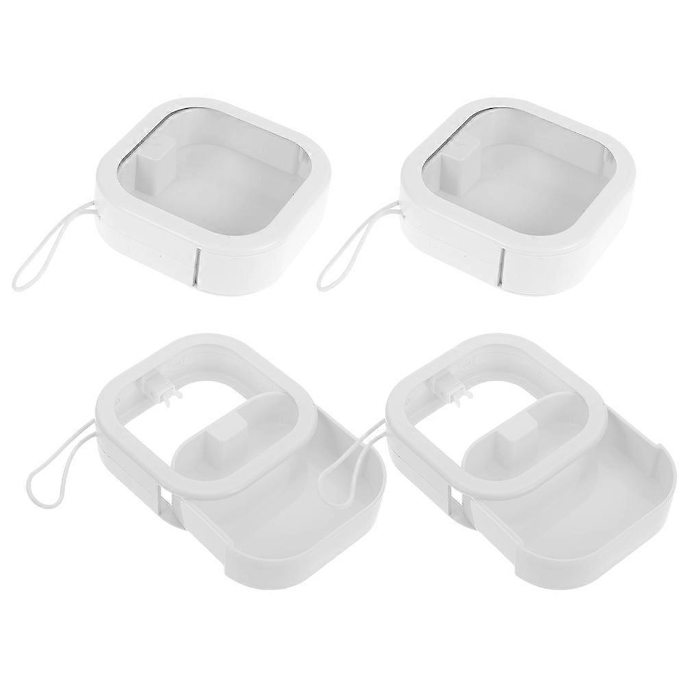 Multi-Function Hair Tie Organizer Box for Storage 16Pcs Portable White Case