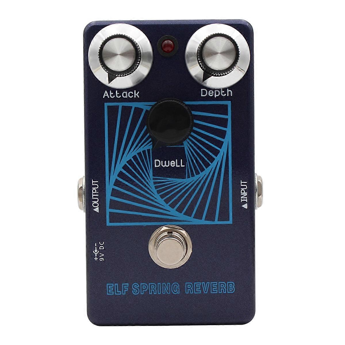 Spring Reverb Guitar Bass Effect Pedal,Vintage Voiced Reverb ,Creepy Analog/Digital Reverb,True Bypass