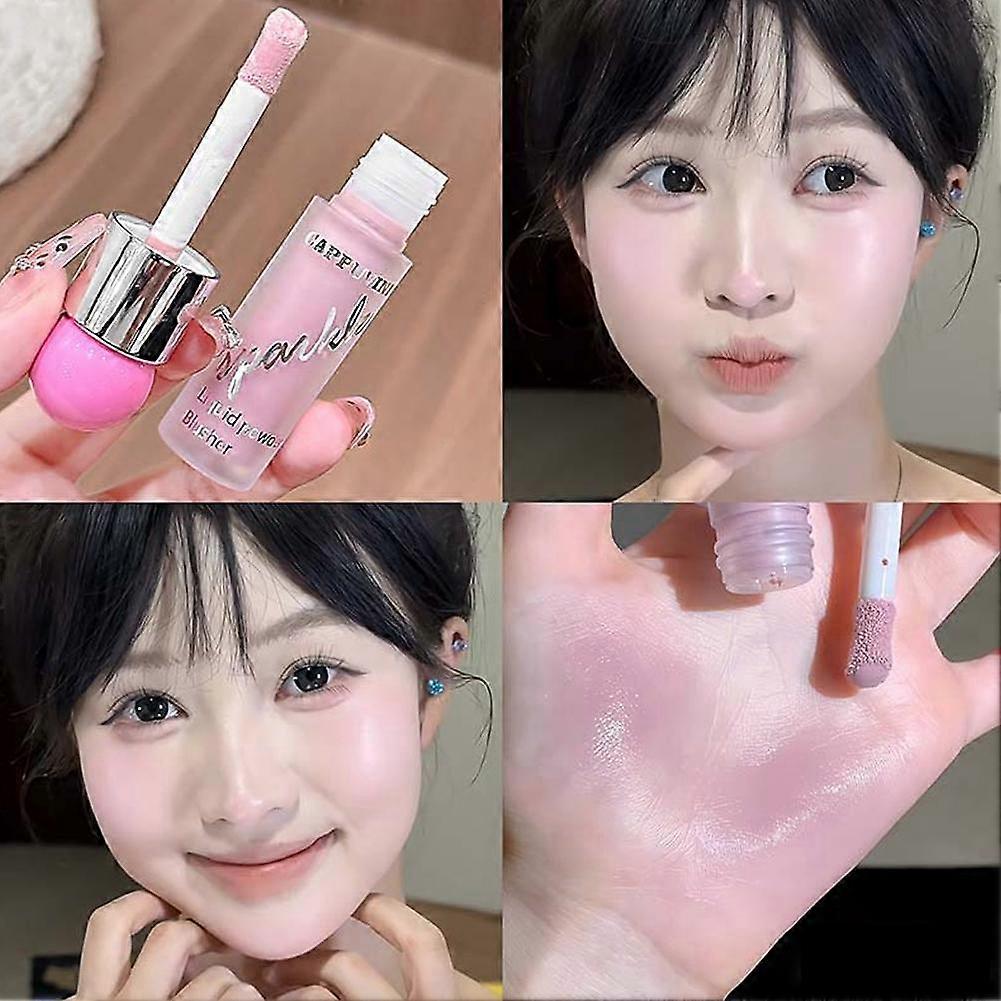 Water Blush Liquid Lightweight Korean Flush Long Lasting Highly Pigmented Buildable Natural Cheek Tint for All Skin Tones