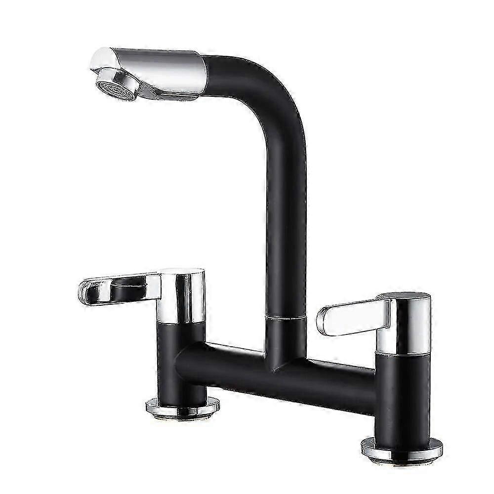 جودة عاليةأسود بالوعة المطبخ صنبور خلاط سبعة أحرف تصميم تنقية المياه صنبور البريطانية Regtory مقبض مزدوج