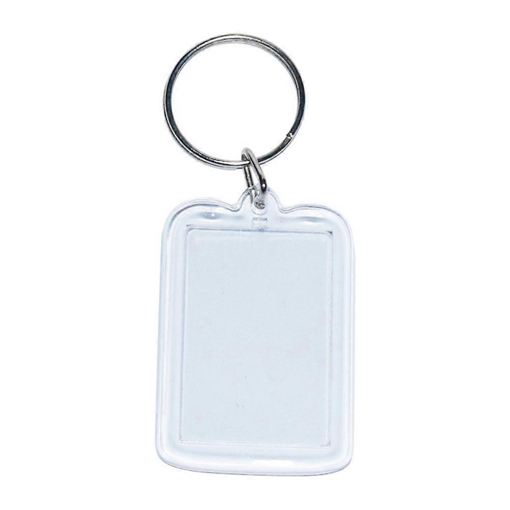 Transparent Acrylic Keychain Blank Insert for Keychain Use 30Pcs Set