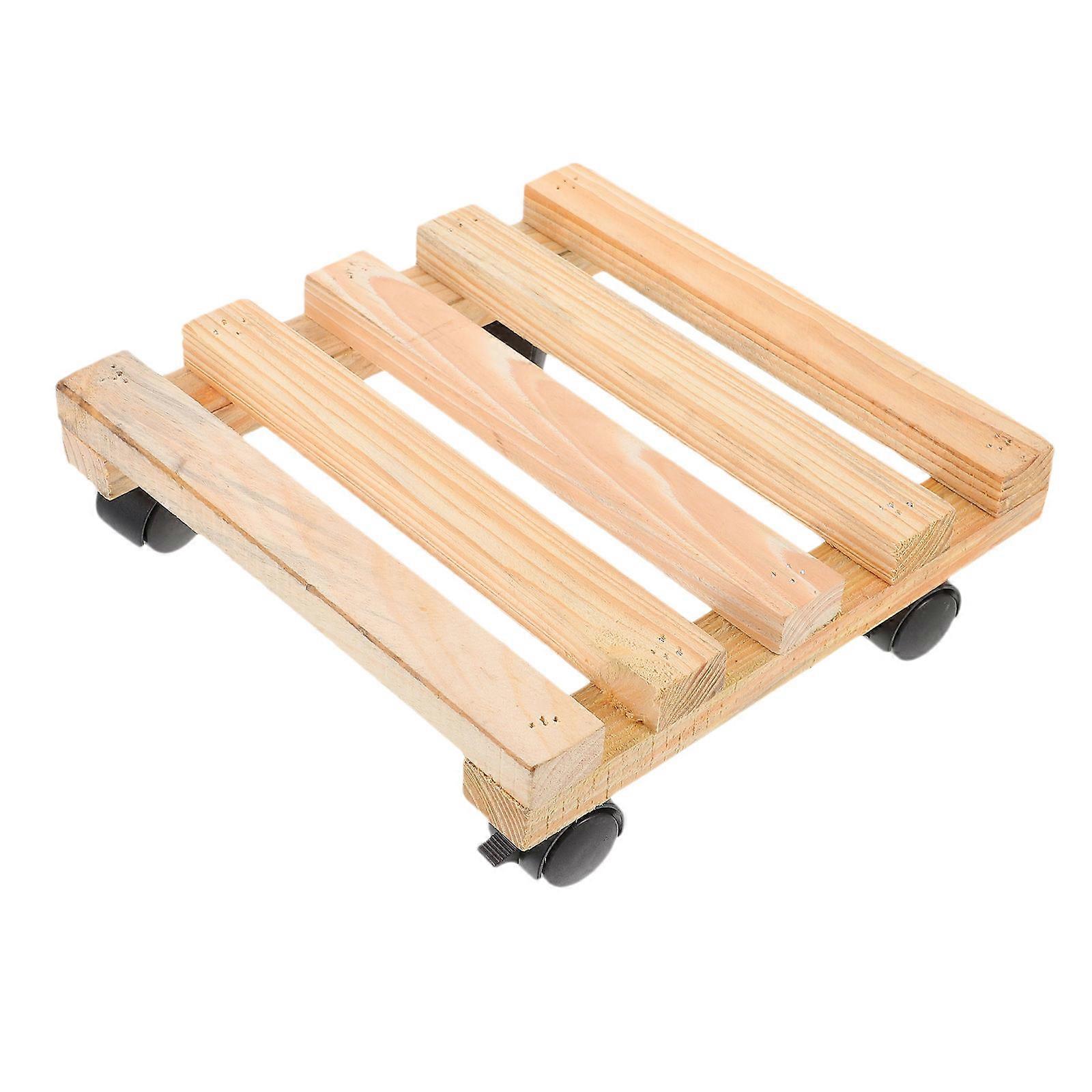 Wooden Flower Pot Stand Suitable For Indoor Use In Study Room Featuring Square Shape 2Pcs