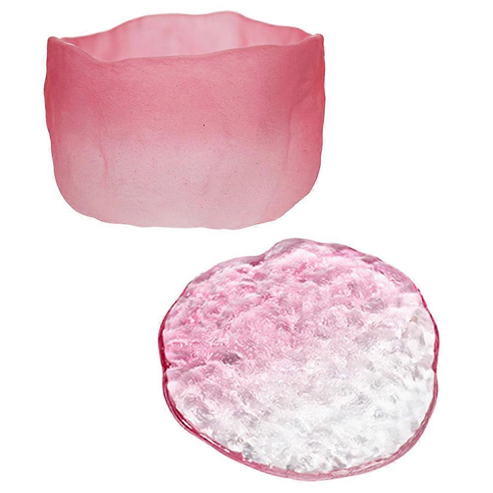 Themed Glass Cup Set For Drinking Tea Lovers Transparent 2Pcs