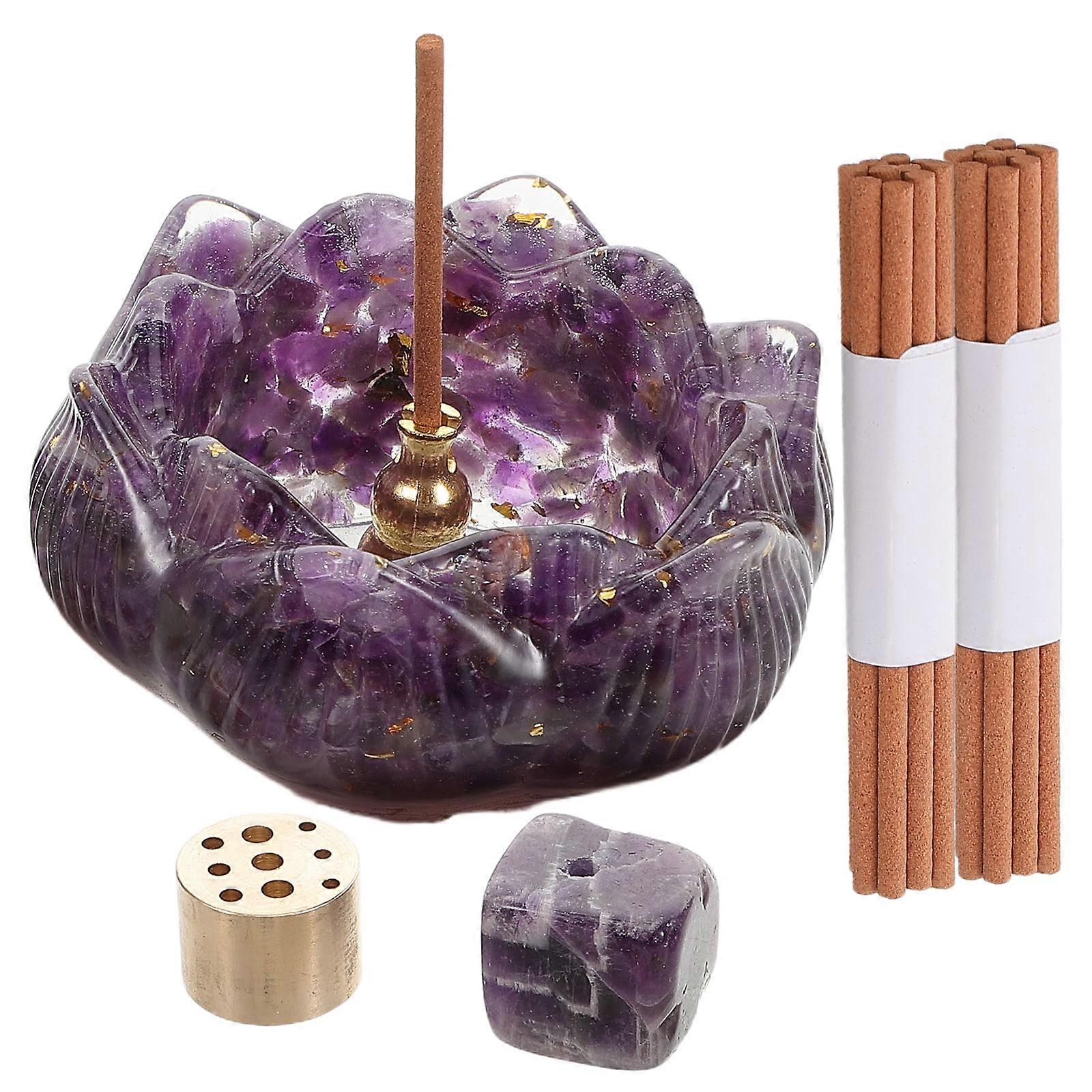 Decorative Aroma Burner For Meditation Incense Sticks And Candles 4 Sets Elegant Design For Home And Yoga