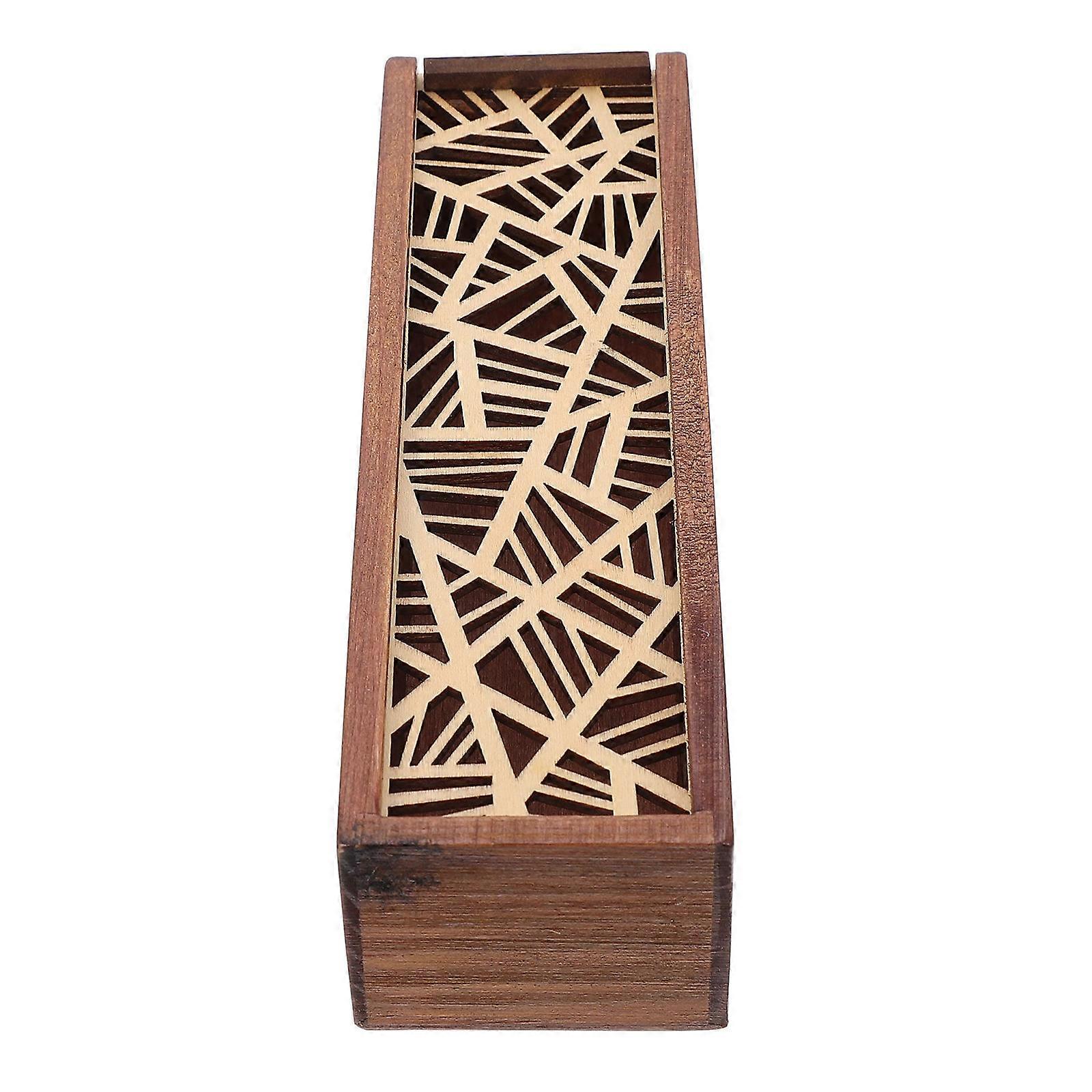 Multifunctional Wooden Pen Box For Students In Light Brown Color With Scratch-Resistant Design 1Pc
