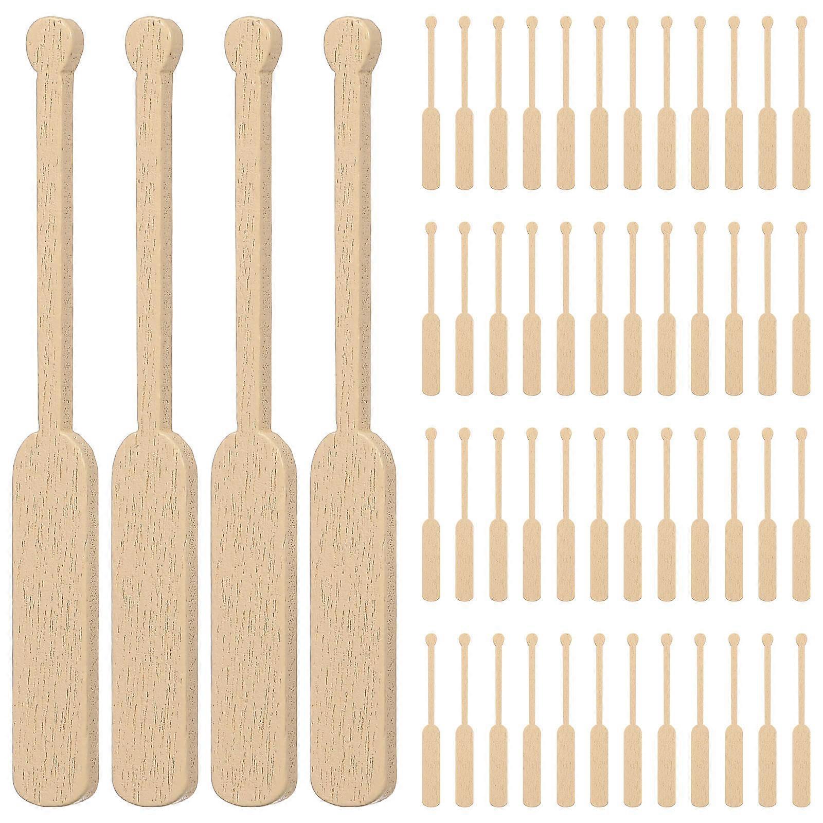 Decorative Miniature Paddles Beach Accessories 48 Pairs For Model Making Suitable For Micro Landscape Accessories And Desktop Decor 5X0.5X0.2CM