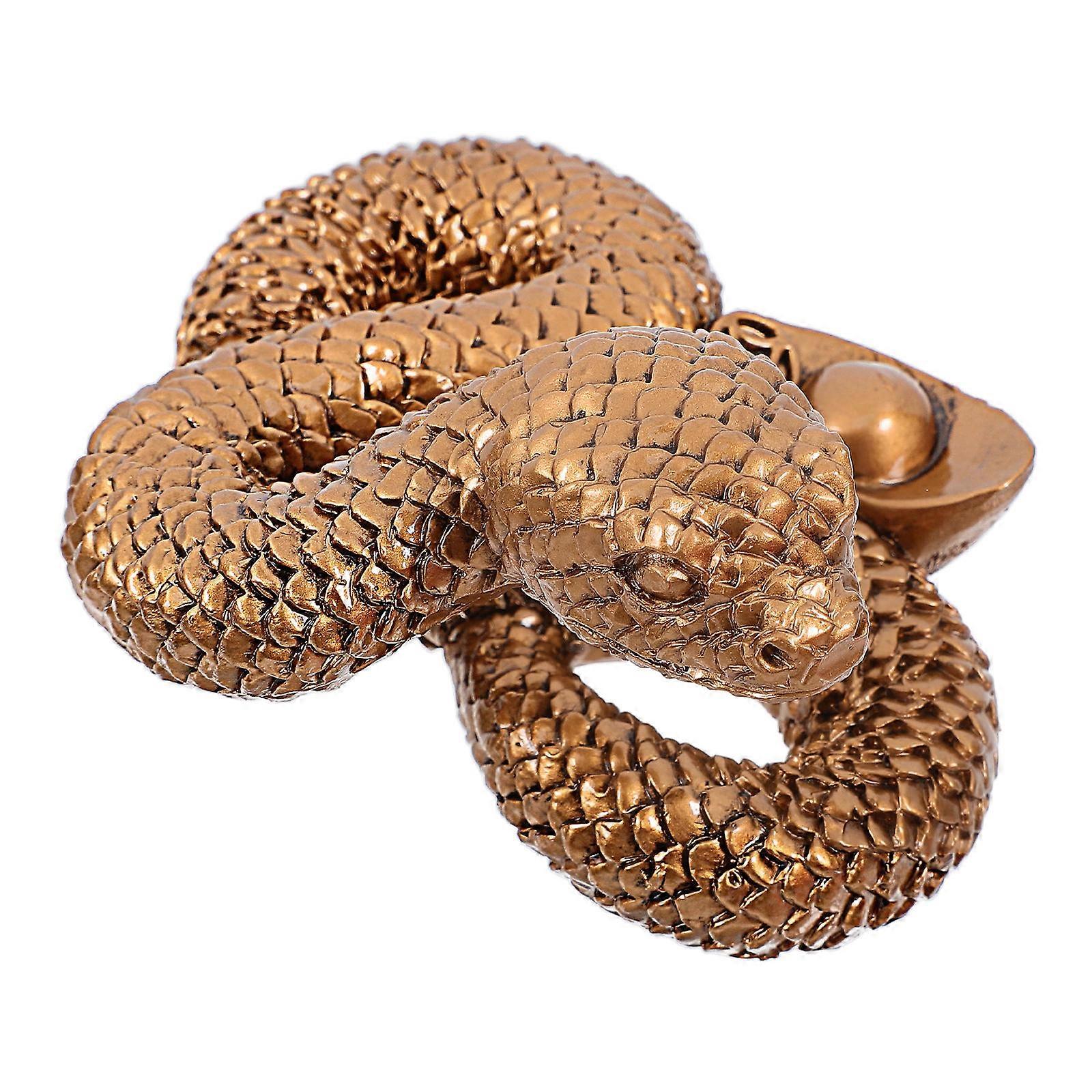 Chic Resin Snake Statue for Decoration 4Pcs Small Tabletop Snake Adornments