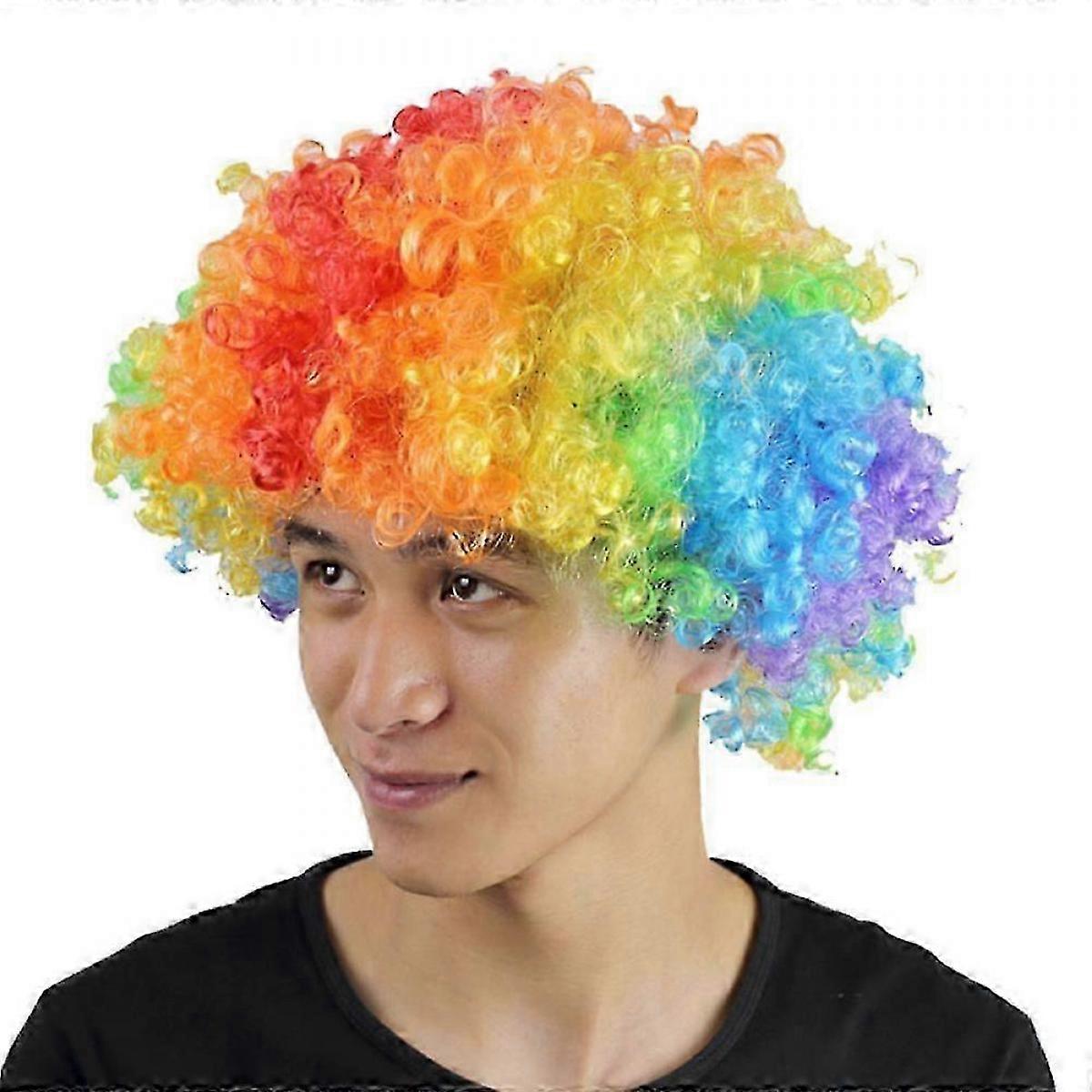 Human Hair Wig Halloween Exploding Clown Fans With The Same Wig