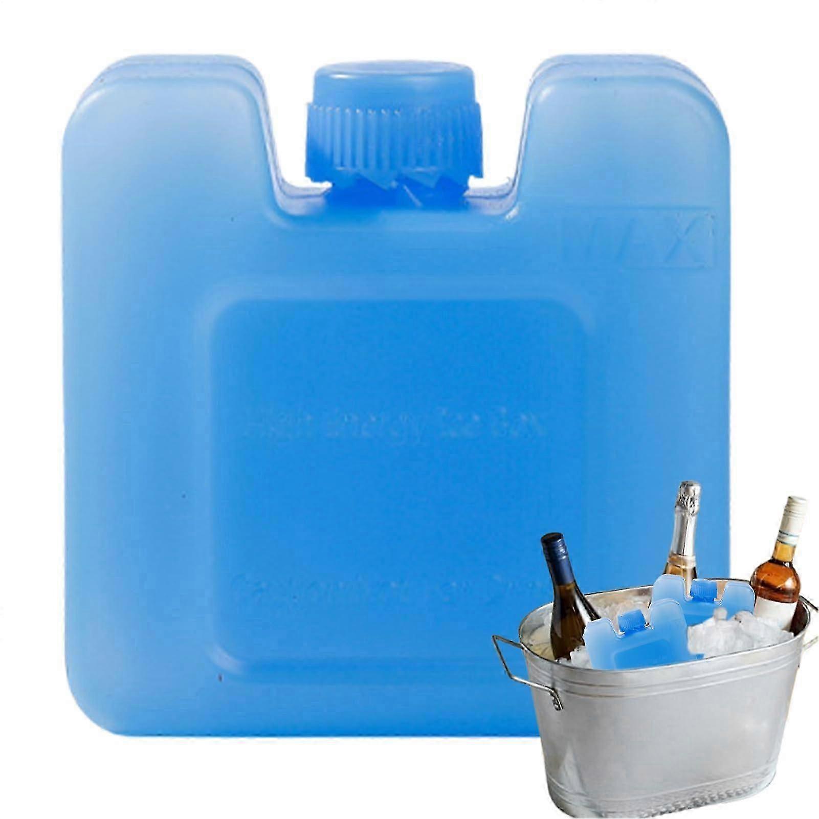 Eisblock Freezer bag for lunch box, durable, reusable ice block for travel, picnic, school, road trip. Small square bottle.