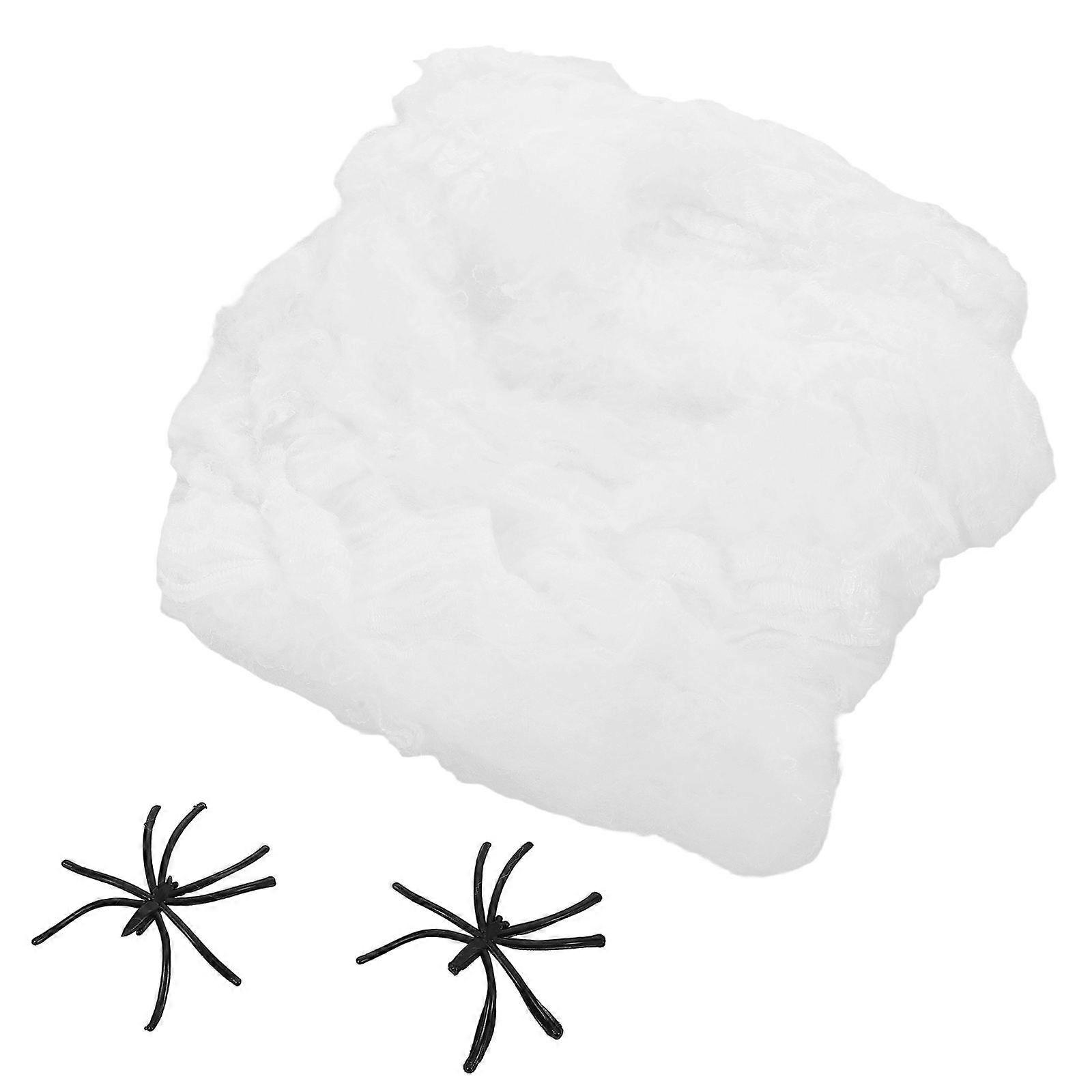 Glow in The Dark Spider Web Halloween Cobweb Decor for 10Pcs Indoor Use