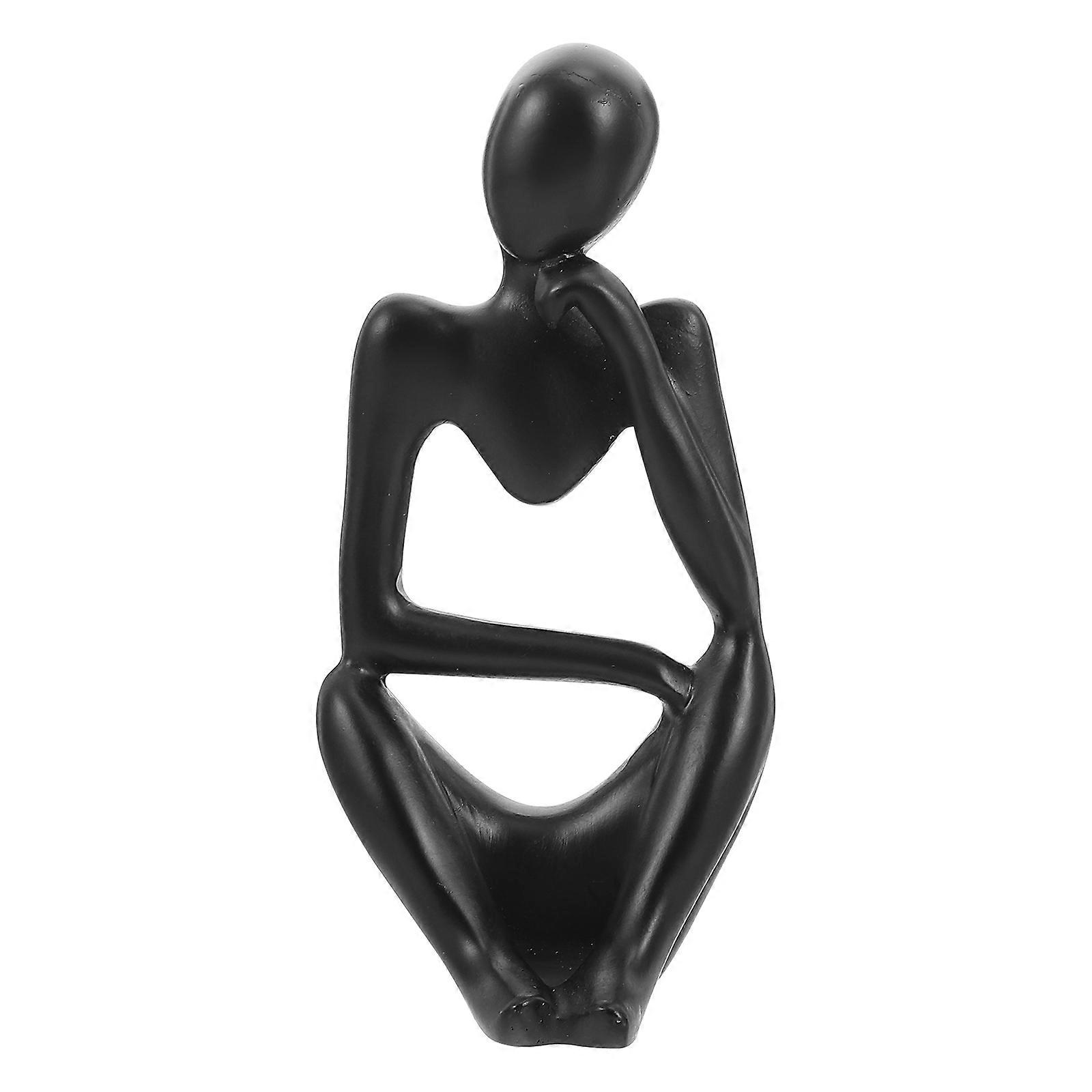 Thinker Shape Adornment Resin Decorative Ornament for Decor 2Pcs