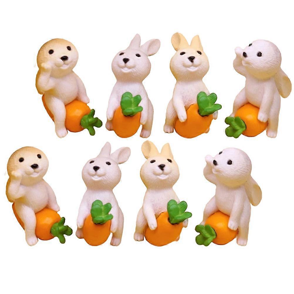 Bunny Plants Ornaments Mini Decor Rustic Rabbit For Home Decoration 5X3CM 24Pcs