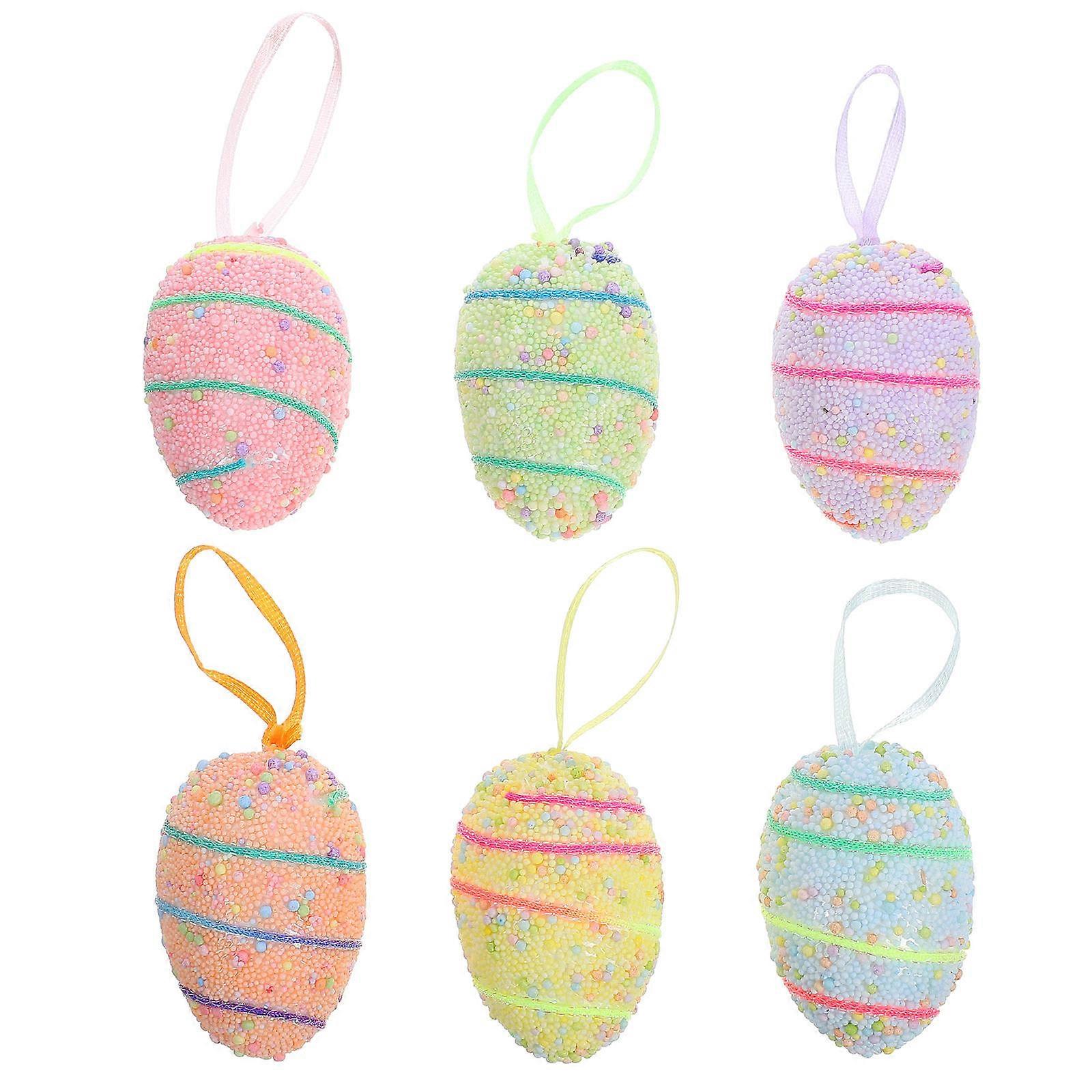 Hanging Easter Decoration 24Pcs Assorted Color Foam Use Decoration Pendant