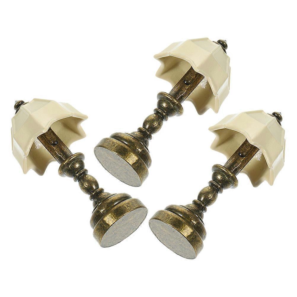 Dollhouse Table Lamp Miniature Bedside Lamp Model for 6Pcs