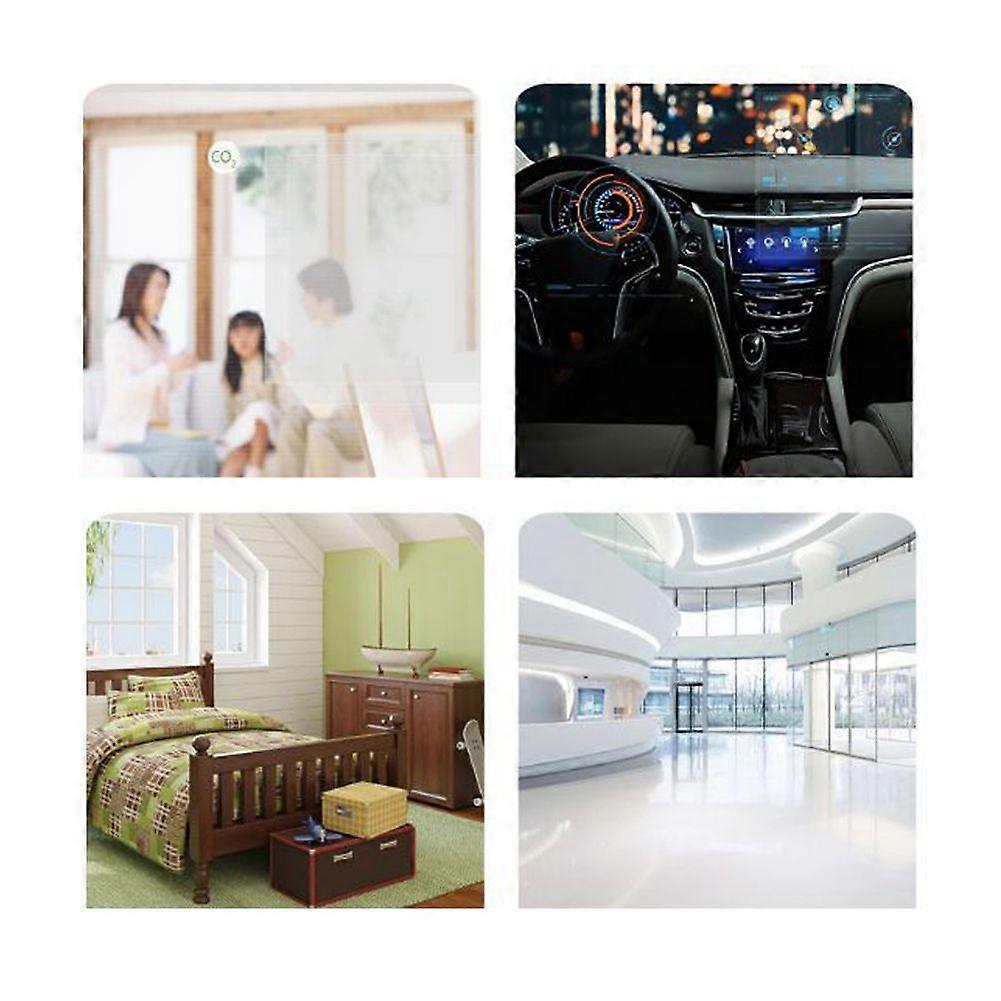 6 In 1 PM2.5 PM10 HCHO TVOC CO CO2 Multifunctional Air Quality Detector CO Carbon Dioxide Formaldehyde Monitor LCD Large Screen Display Portable Home 