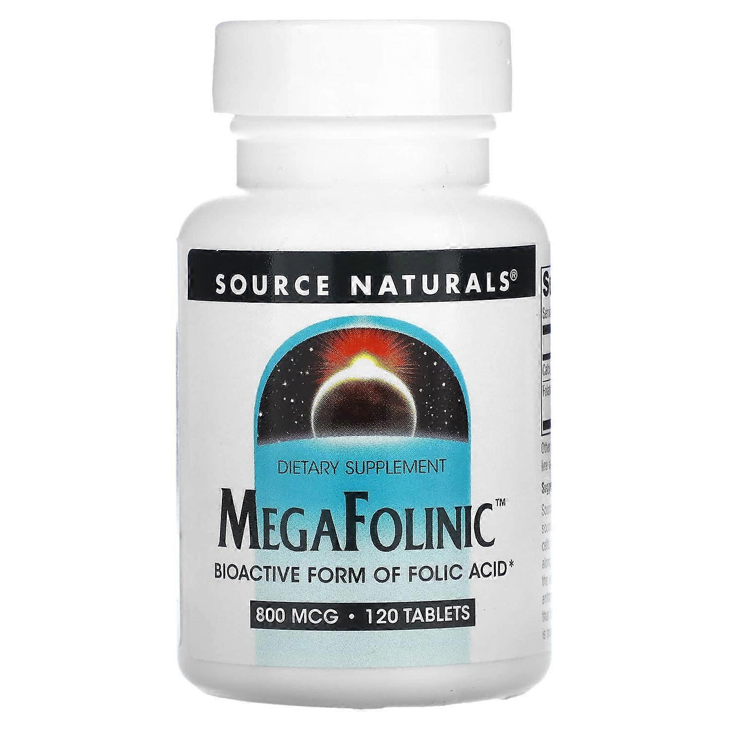 Source Naturals, MegaFolinic™, 800 mcg, 120 Tablets