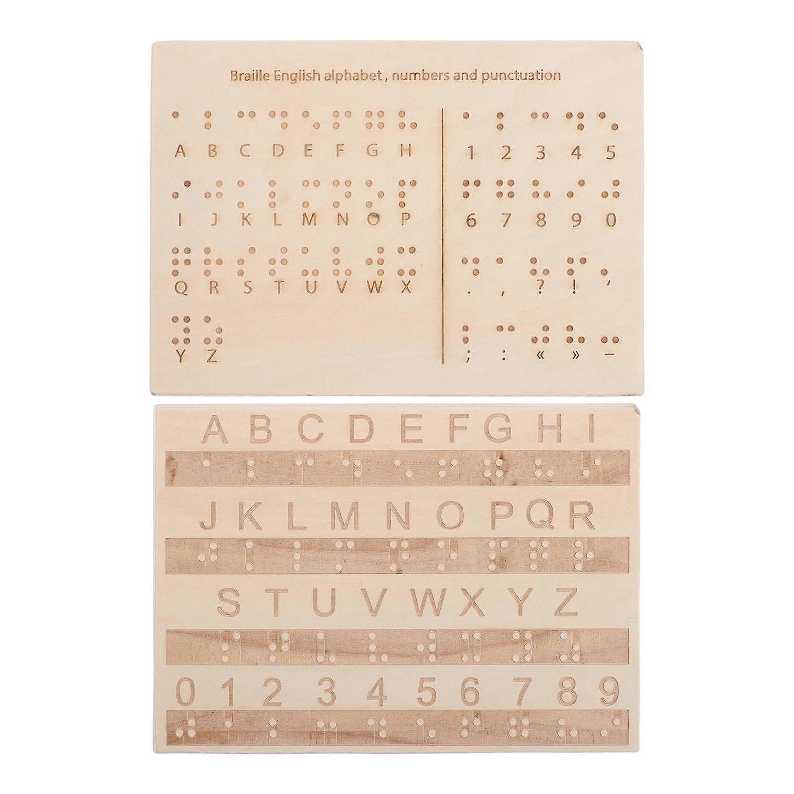 Tactile Number Board Wooden Alphabet Letters Board For Students And Teachers In Education 2Set