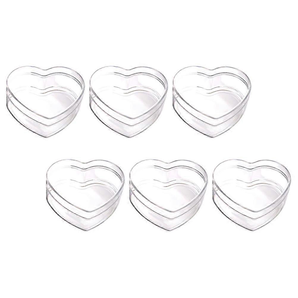 Acrylic Heart Box for Storage 18Pcs Clear Transparent Heart-Shaped Acrylic Boxes
