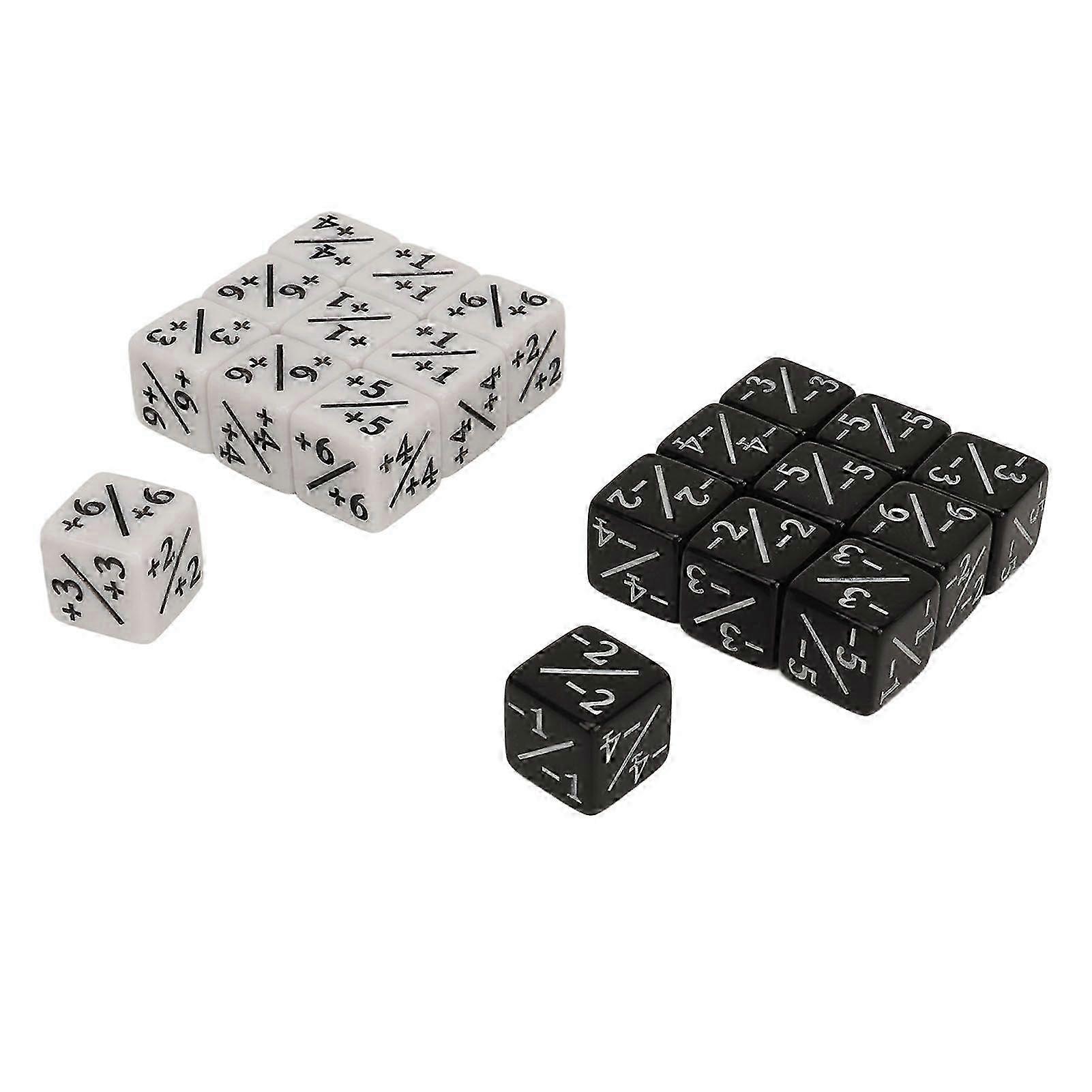 25-26 20Pcs Dice Counters Token 15.3mm Positive Negative Dice Counters Set for Board Games Math Games