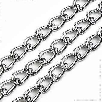 Super Strong Metal Chain Pet Leash with Leather Handle Perfect for Large Dogs
