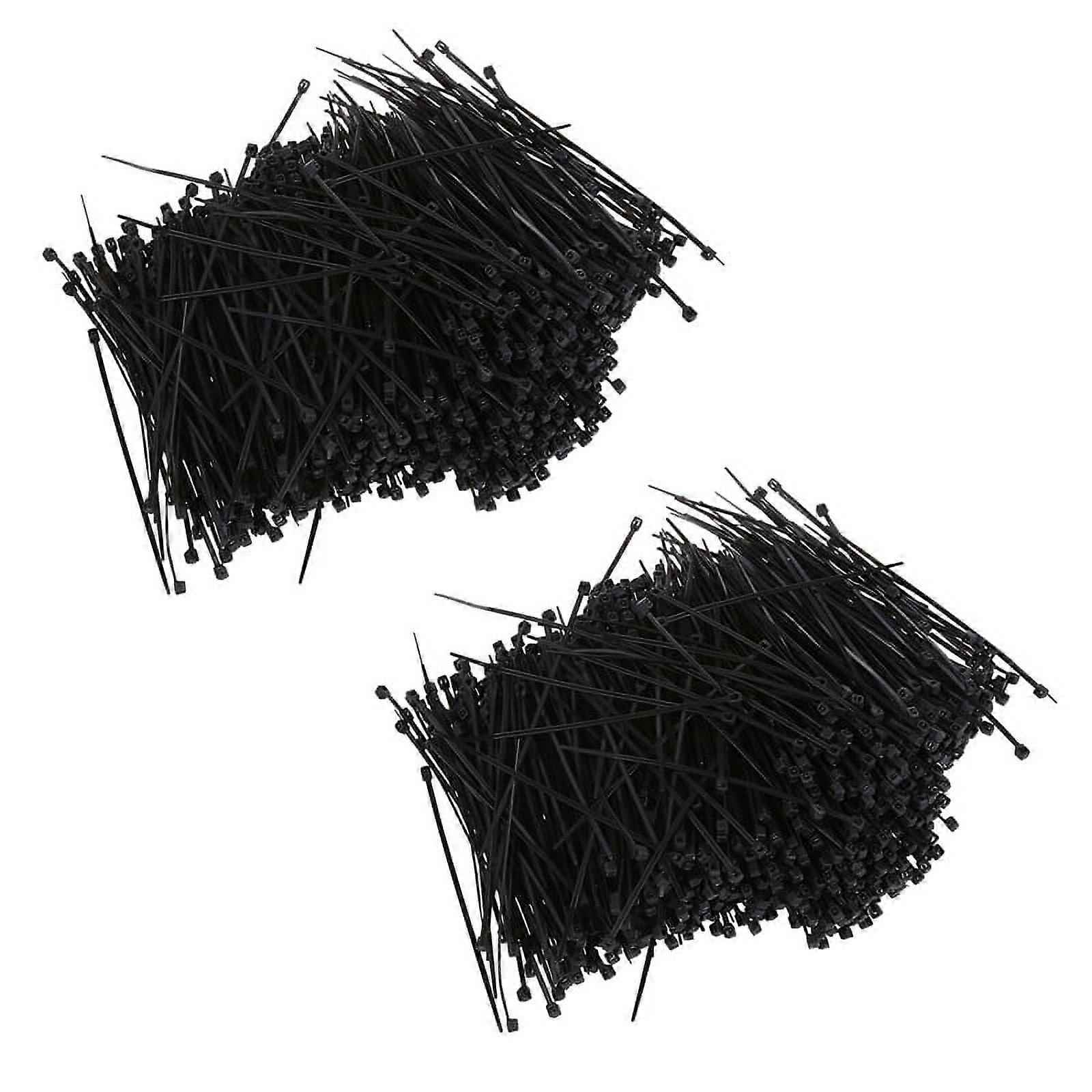 2000 Pcs Black nylon Cable Zip Tie Fasten Wrap 95mm x 2mm