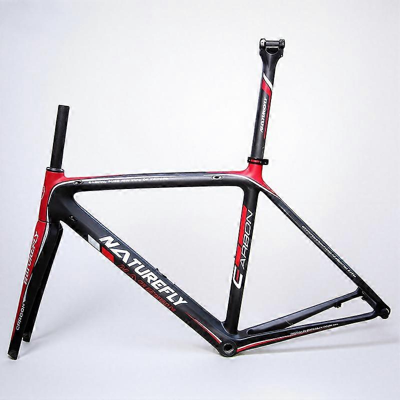 Red Black Carbon Road Bike Frame Full Speed Frameset City Bicycle Frame 47cm