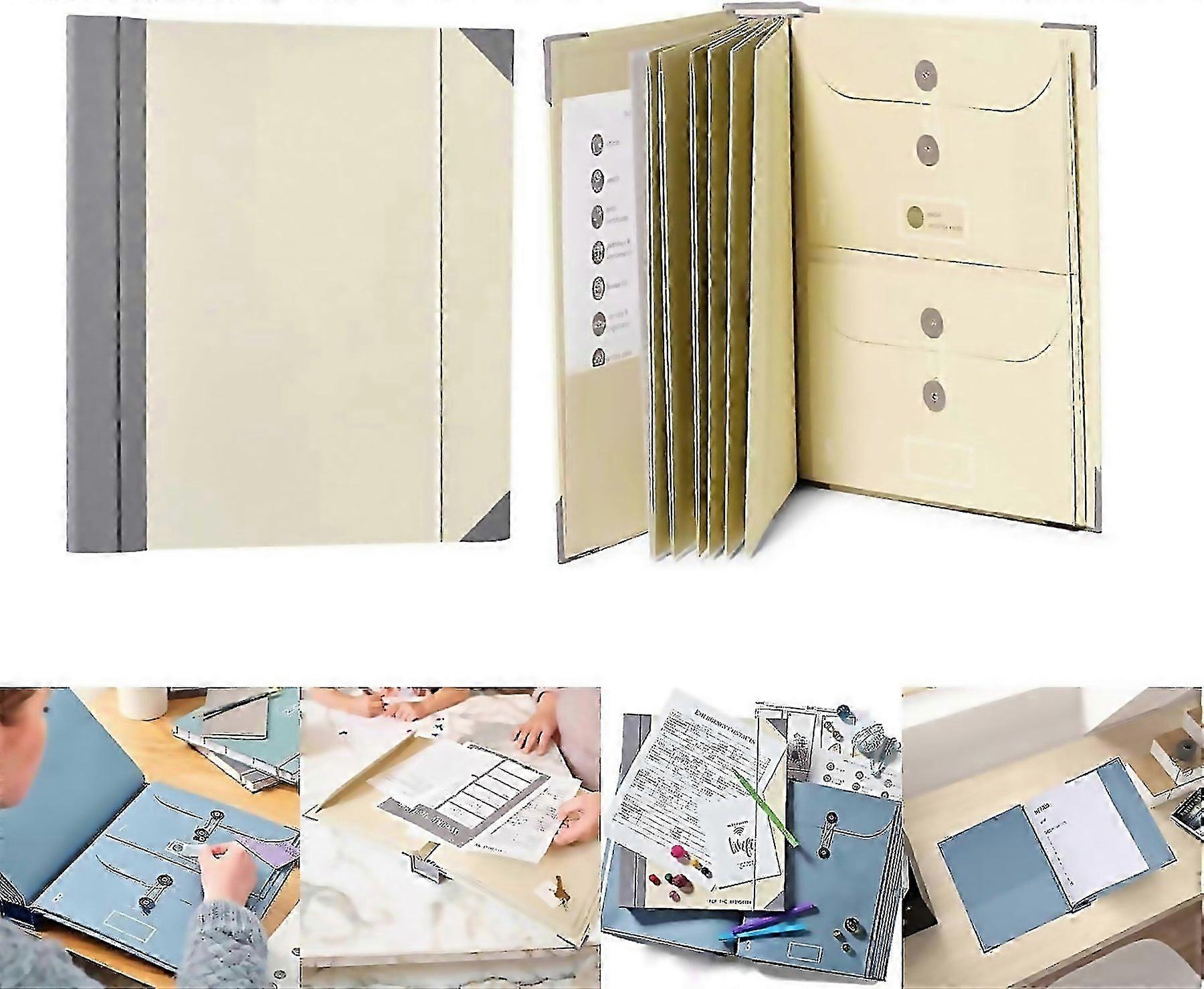 For Folio Folders With Pockets Accordion File Organizer For Paper Bill Important Documents Organizer