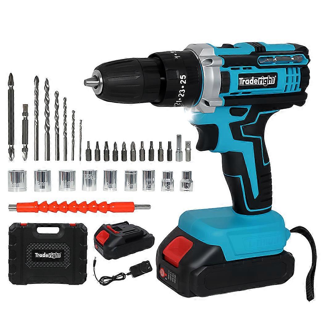 Traderight 21V Cordless Drill Driver Set 22.0Ah Battery Cordless Drills