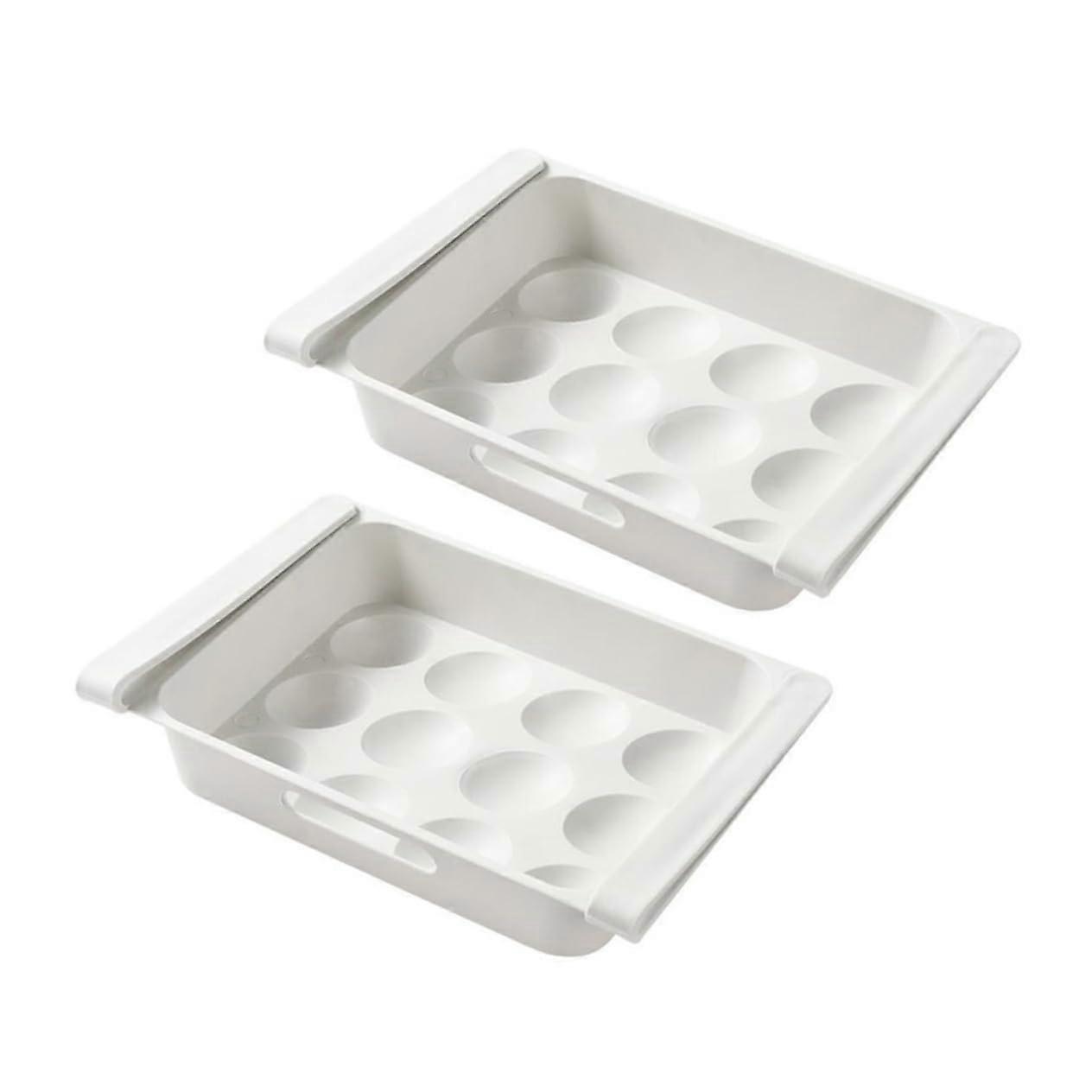2pcs Refrigerator Storage Box Egg Case For Household Use, Egg Storage Organizer, Cabinet Drawer Organization