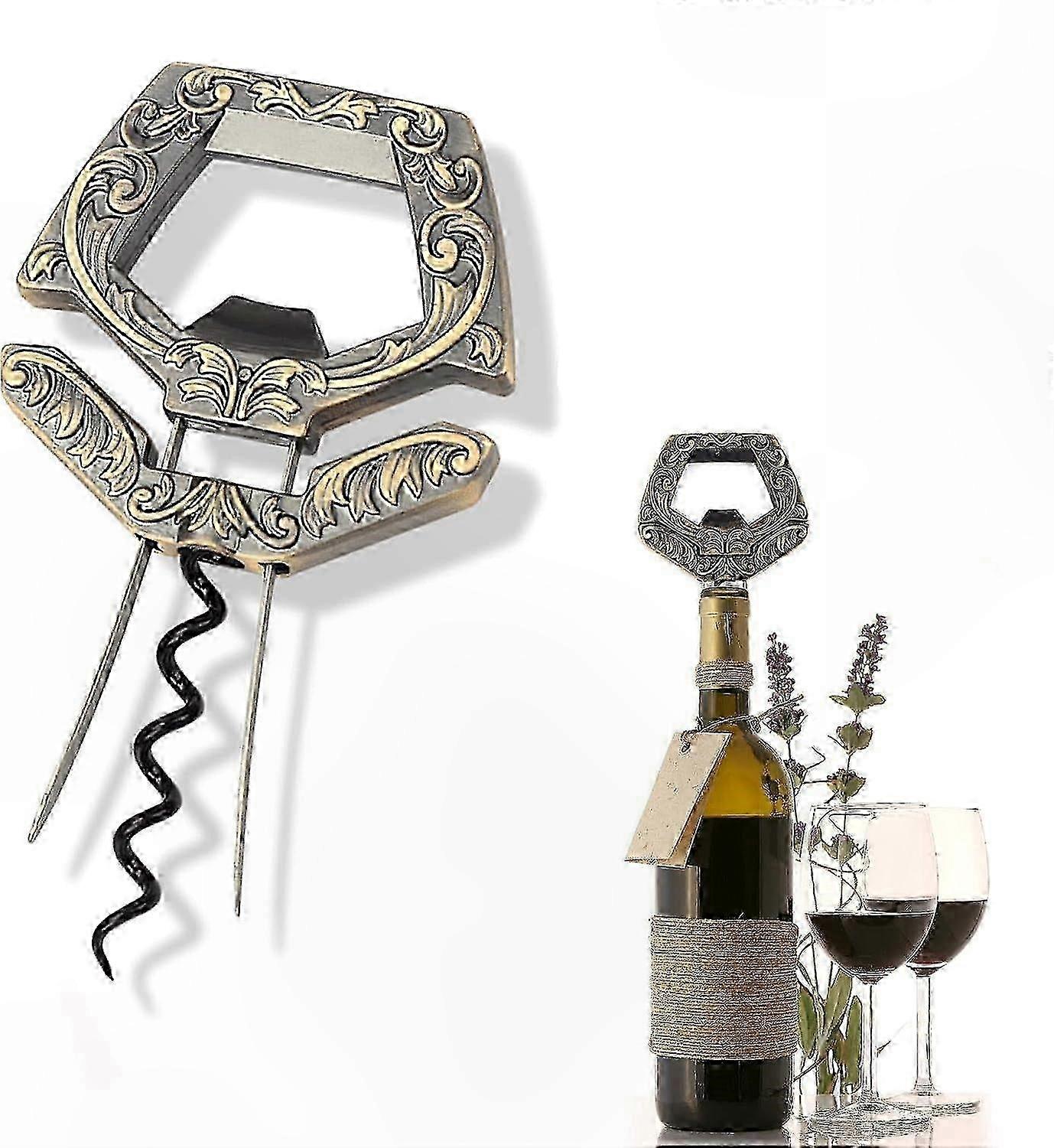 3-in-1 Wine Opener and Cork Remover for Old and Fragile Corks