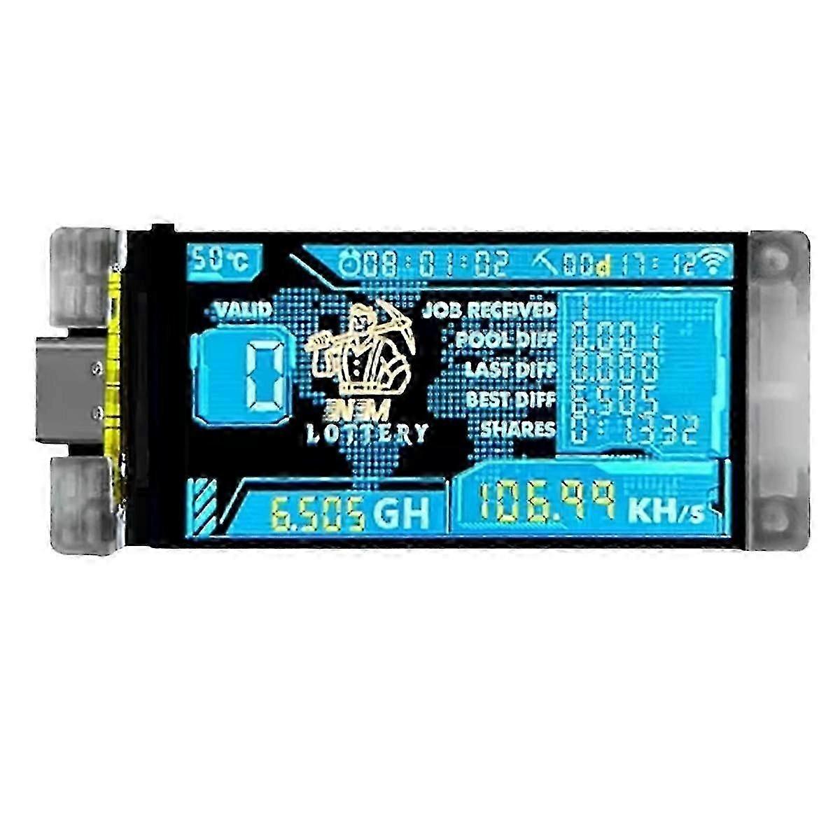 Bitco Nerd Miner BTC Crypto Solo Lottery 117KH/S Heltec Vision Master T190 Consumption WiFi Connect