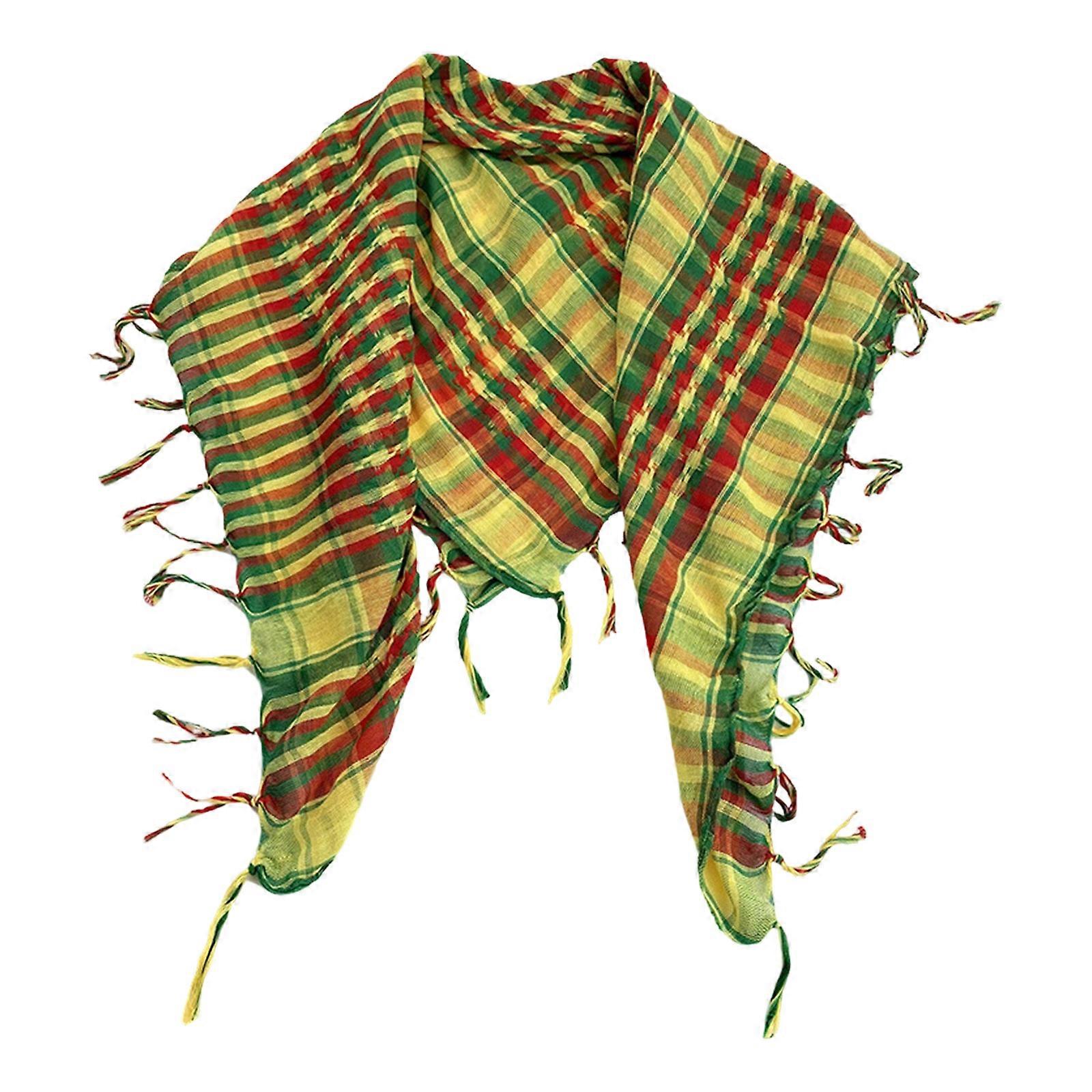 Ventilated Arabic Pattern Scarf Wrap Multipurpose Polyester Wearable For Outdoor Tasks Multicolor
