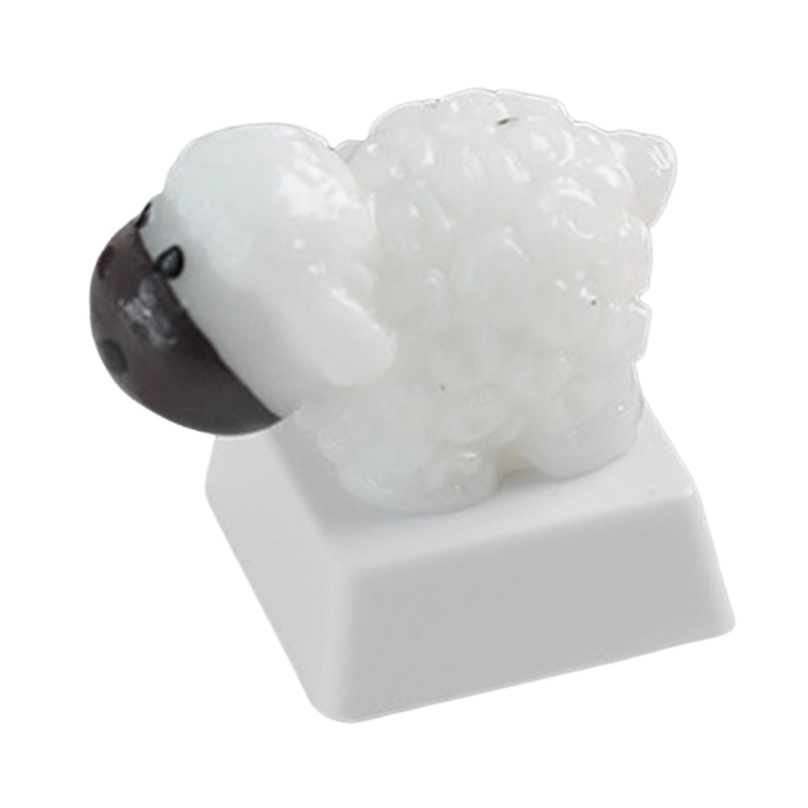 3D Resin Keycap Little Lamb Shape for Mechanical Keyboards ESC Keycaps with Backlights Compatibility Multicolor