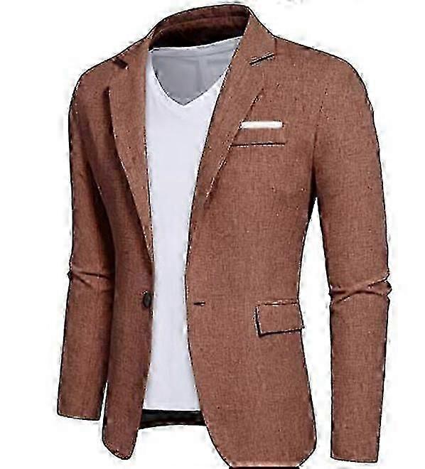 Lässiger Herrenblazer mit einem Knopf und schmaler Passform