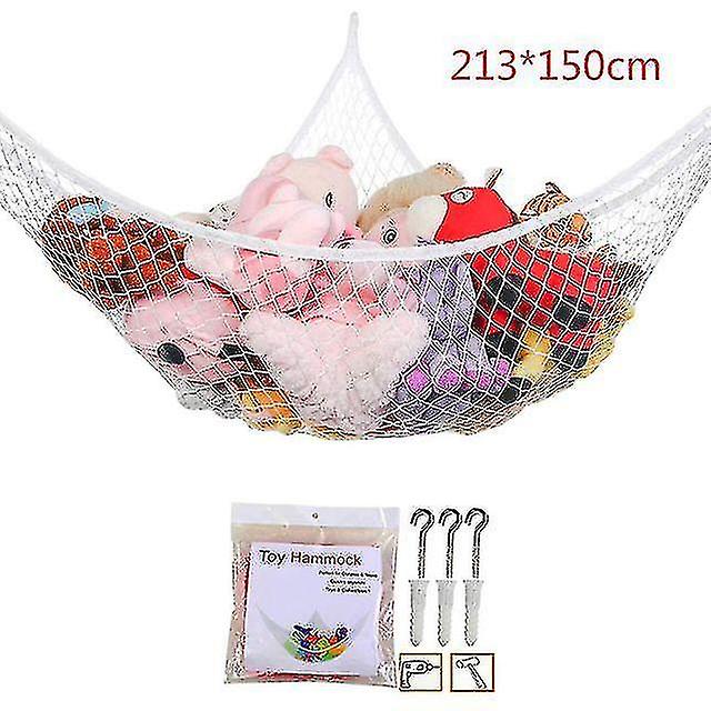 Hammocks All New Mesh Net Toy Hammock Corner Stuffed Animals Kids Baby Hanging Storage Organizer A