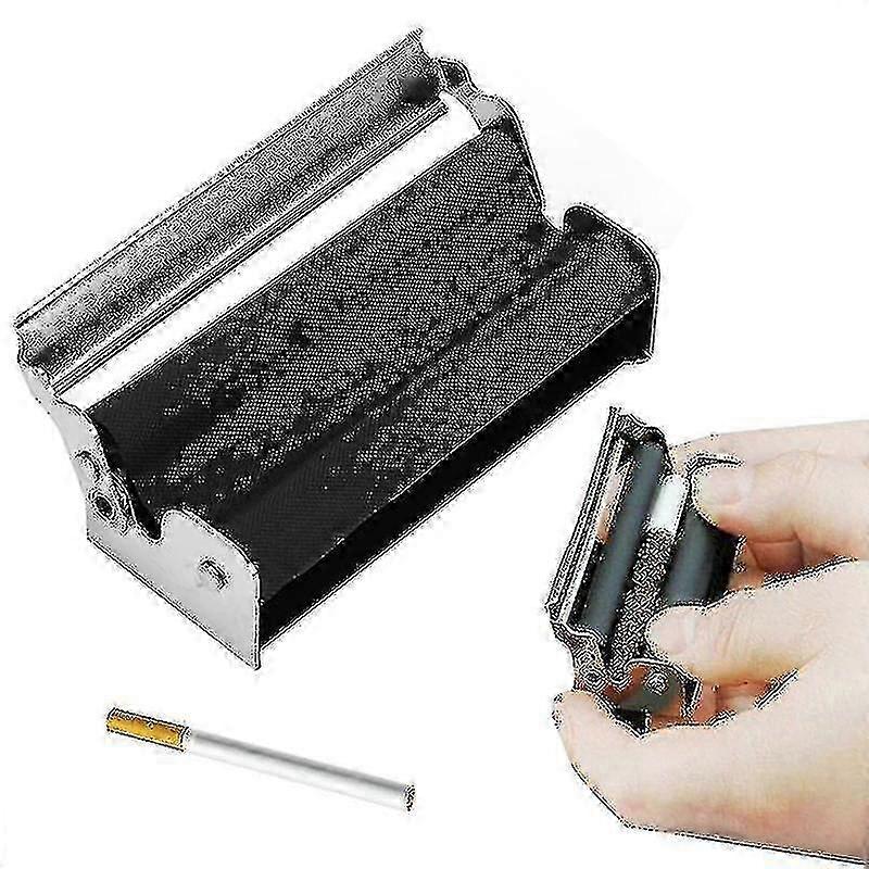 Portable metal rolling machine for cigarettes - 70mm 2 pack hand roller