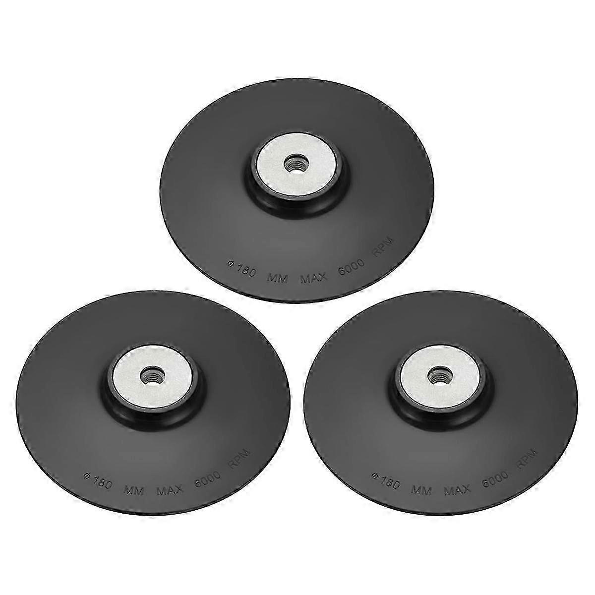 Angle Grinder Backing Pad 3pcs for M14 Thread Disc Sander 180mm