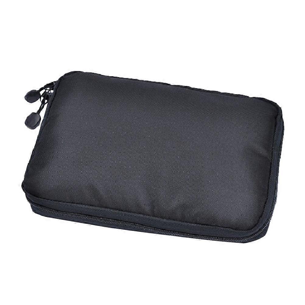 Waterproof 2 Layer USB Cable Storage Bag Electronic Organizer Digital Gadget Case (Black)